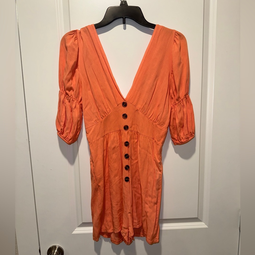 BooHoo orange romper
